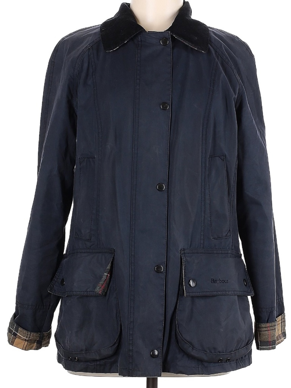Barbour Beadnell Waxed Cotton Jacket Navy 8